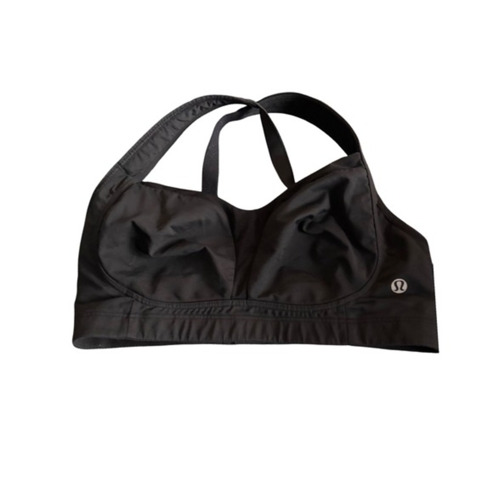 Lululemon‎ Black TaTa Tamer Sports Bra Adjustable Closure Size 4- 30/a/b